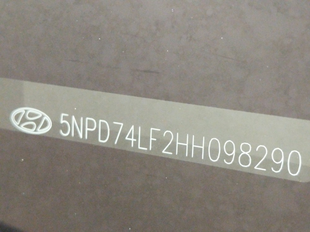 2017 Hyundai Elantra - VIN Plate