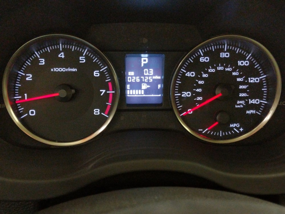 2015 Subaru Impreza - Odometer Close Up