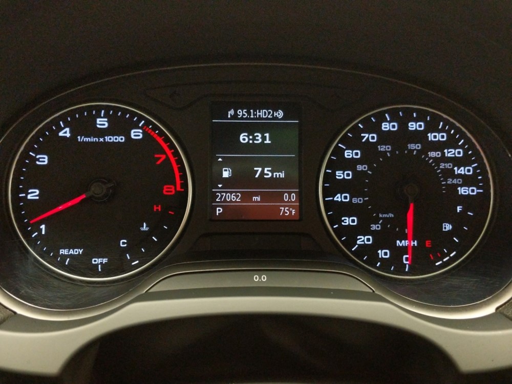 2016 Audi A3 - Odometer Close Up