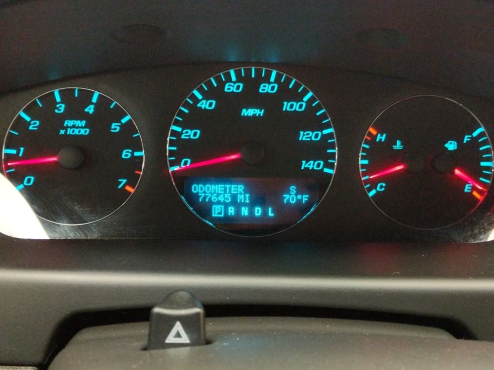 2015 Chevrolet Impala - Odometer Close Up