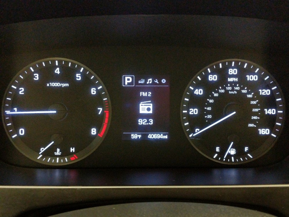 2017 Hyundai Sonata - Odometer Close Up