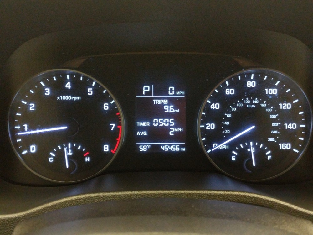 2017 Hyundai Elantra - Odometer Close Up