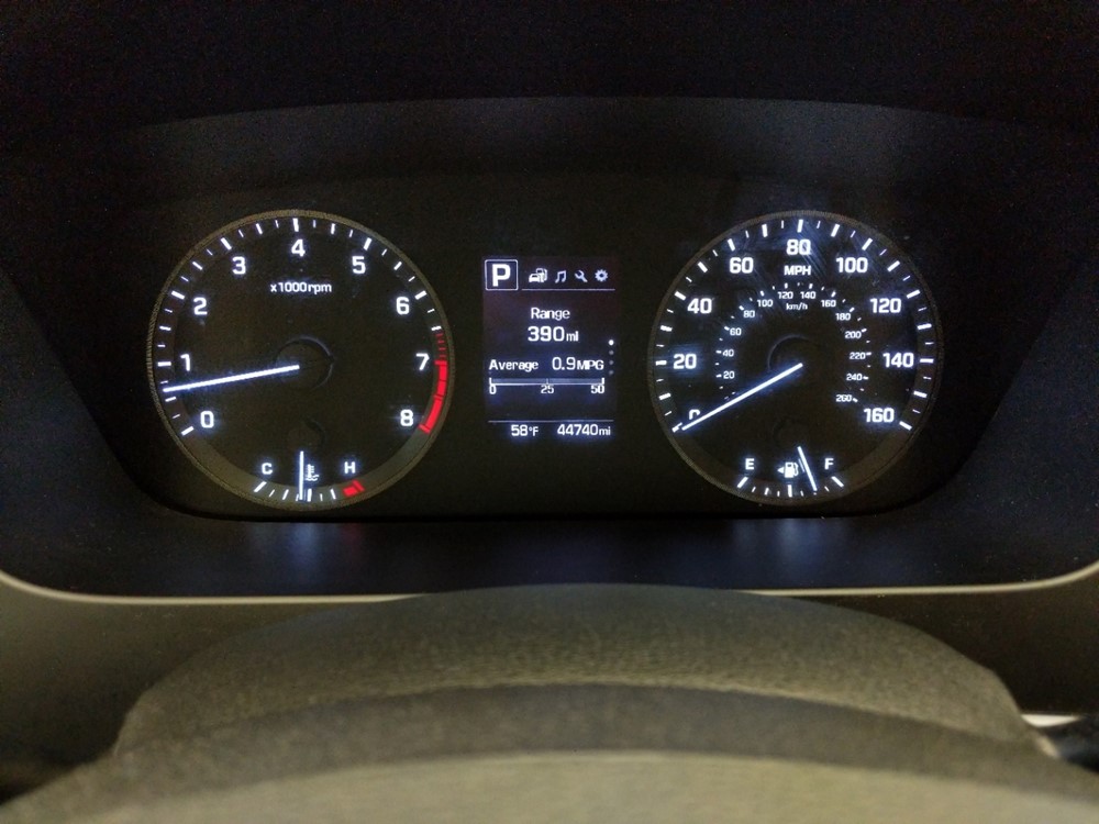 2017 Hyundai Sonata - Odometer Close Up