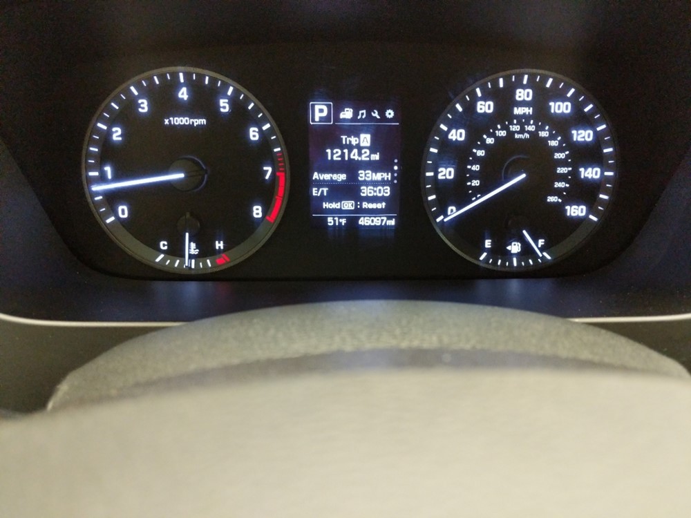 2017 Hyundai Sonata - Odometer Close Up