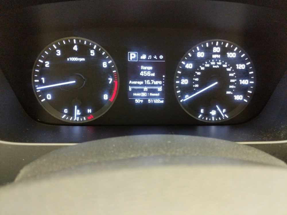 2017 Hyundai Sonata - Odometer Close Up