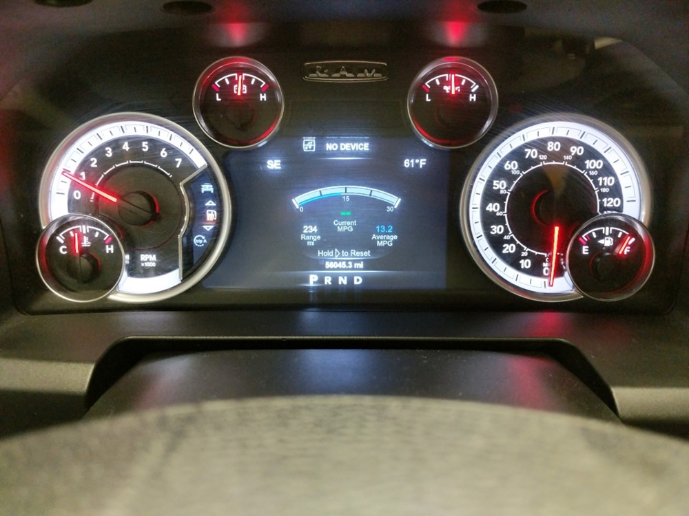 2017 Dodge Ram 1500 - Odometer Close Up