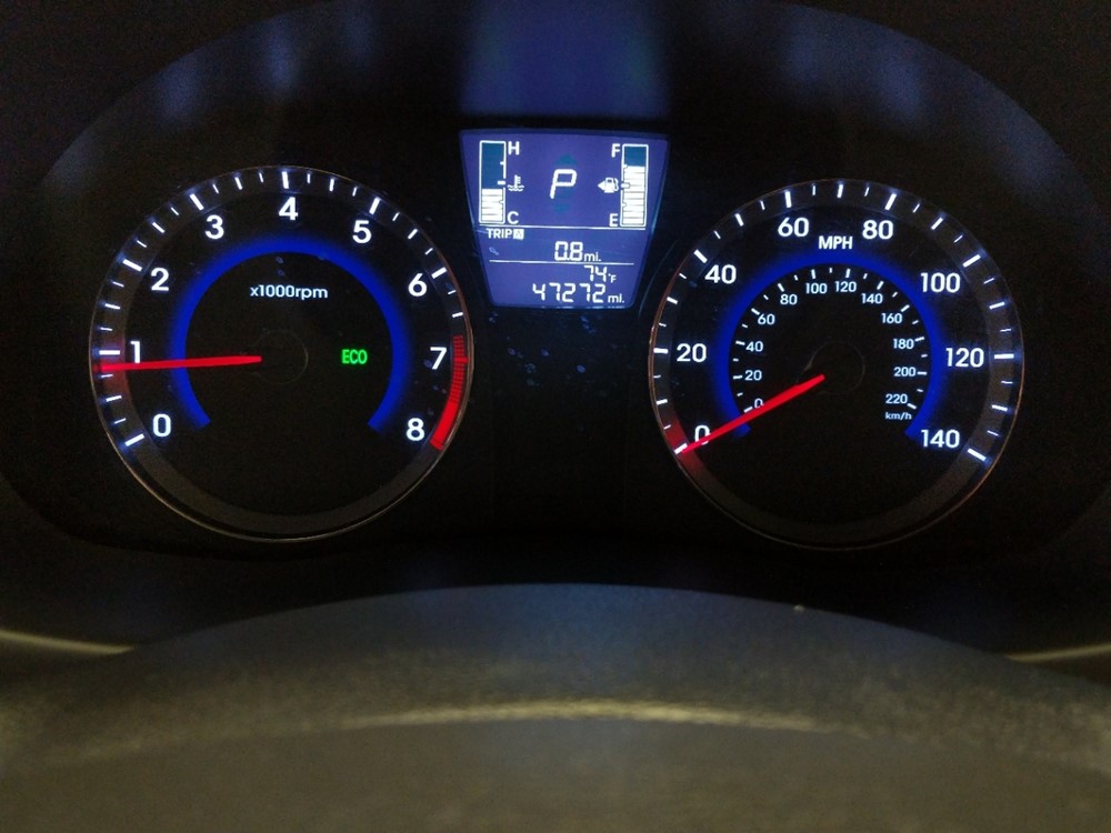 2016 Hyundai Accent - Odometer Close Up