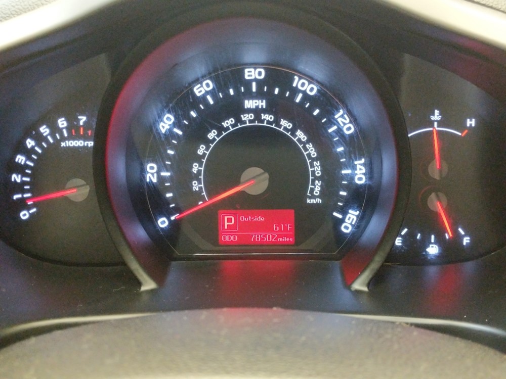 2014 Kia Sportage - Odometer Close Up