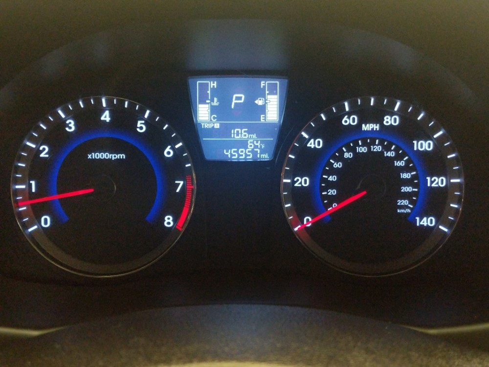 2017 Hyundai Accent - Odometer Close Up