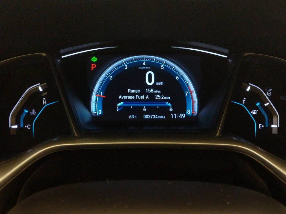 2018 Honda Civic - Odometer Close Up