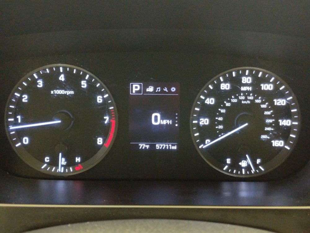 2017 Hyundai Sonata - Odometer Close Up