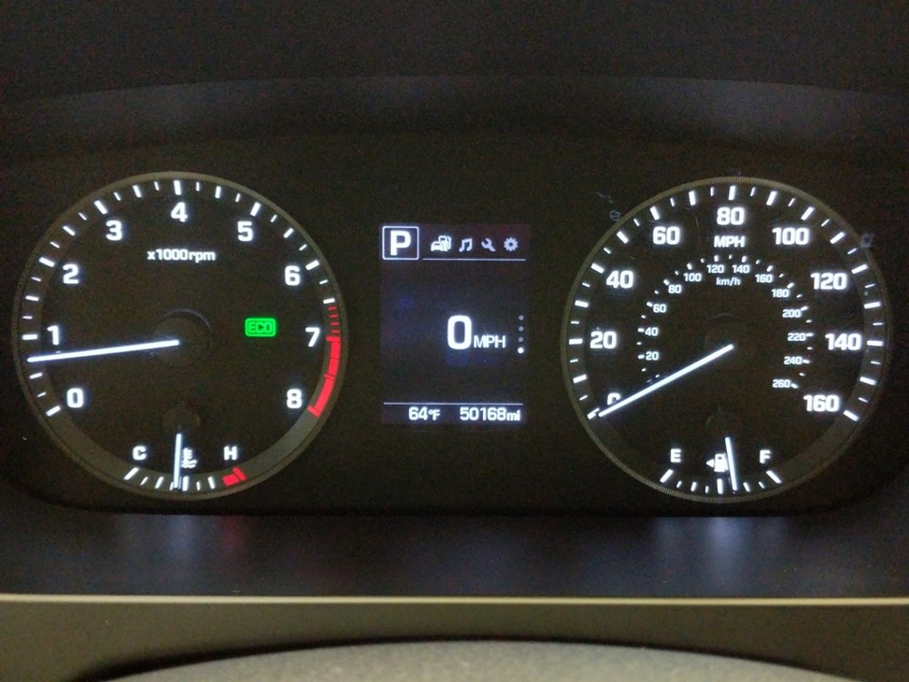 2017 Hyundai Sonata - Odometer Close Up
