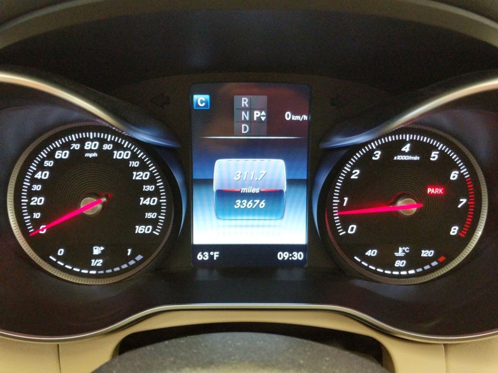 2016 Mercedes-Benz C300 - Odometer Close Up