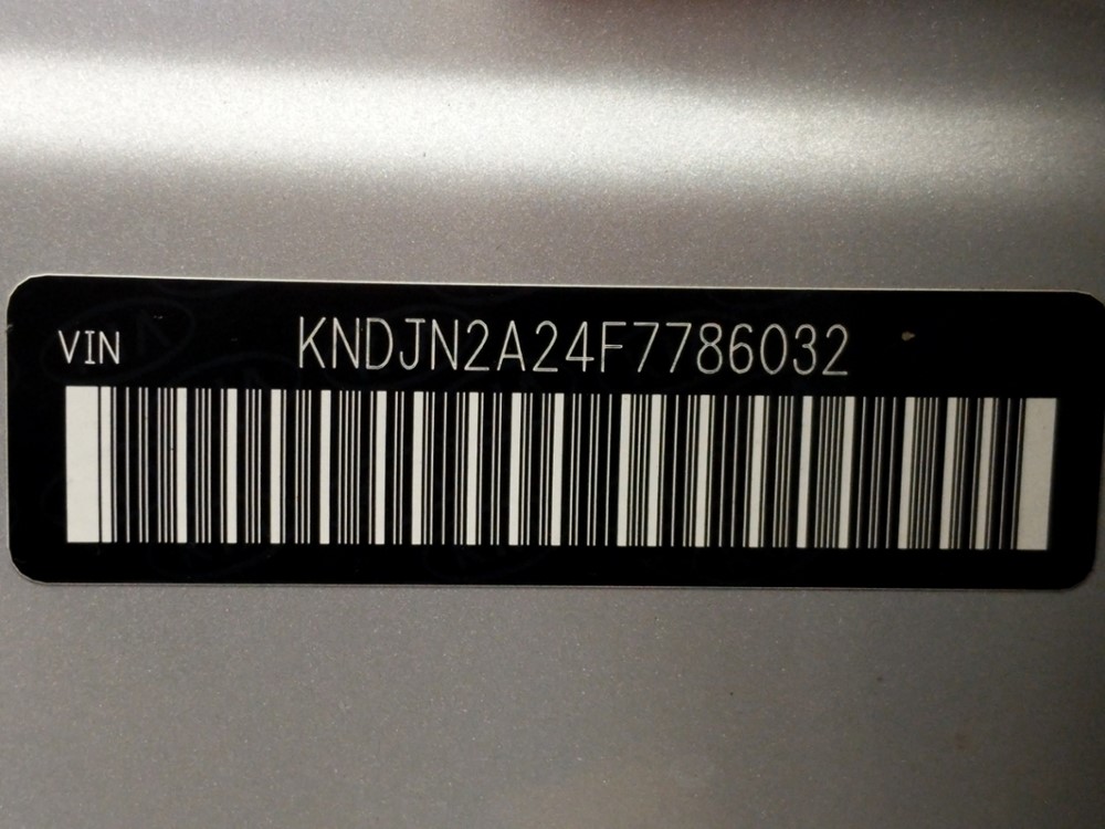2015 Kia Soul - VIN Plate