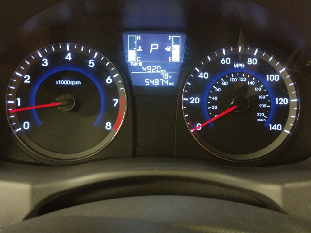 2017 Hyundai Accent - Odometer Close Up