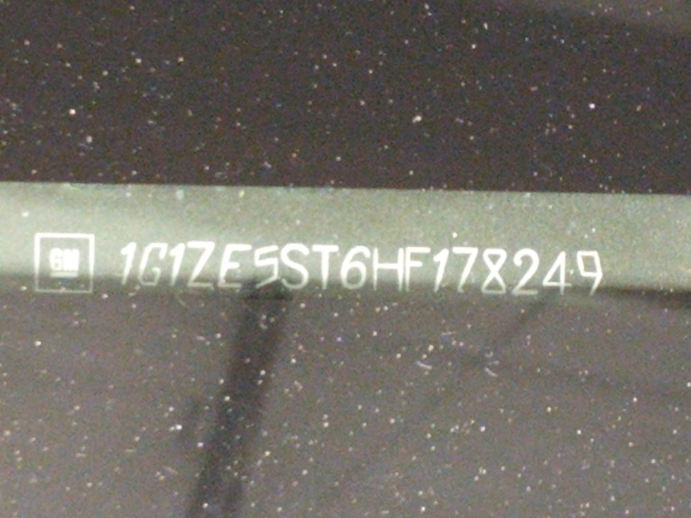 2017 Chevrolet Malibu - VIN Plate