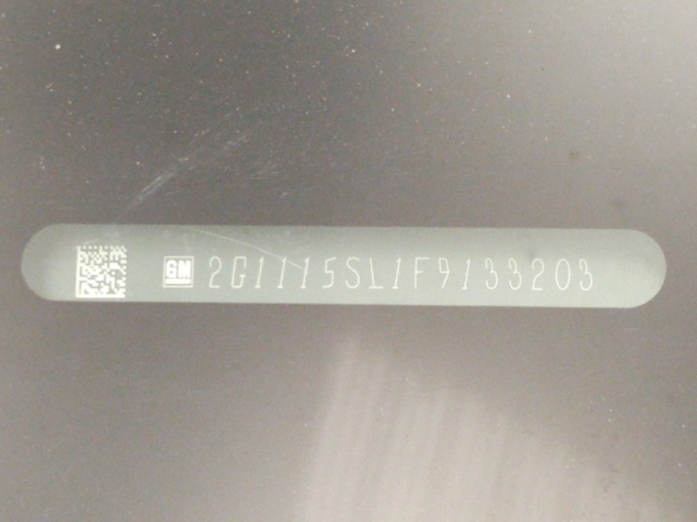 2015 Chevrolet Impala - VIN Plate