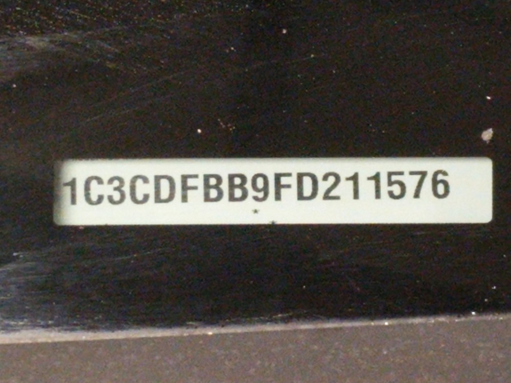 2015 Dodge Dart - VIN Plate