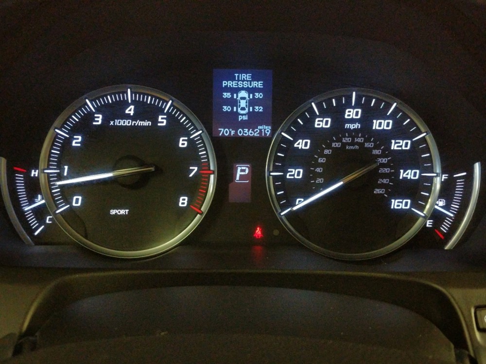 2015 Acura TLX - Odometer Close Up