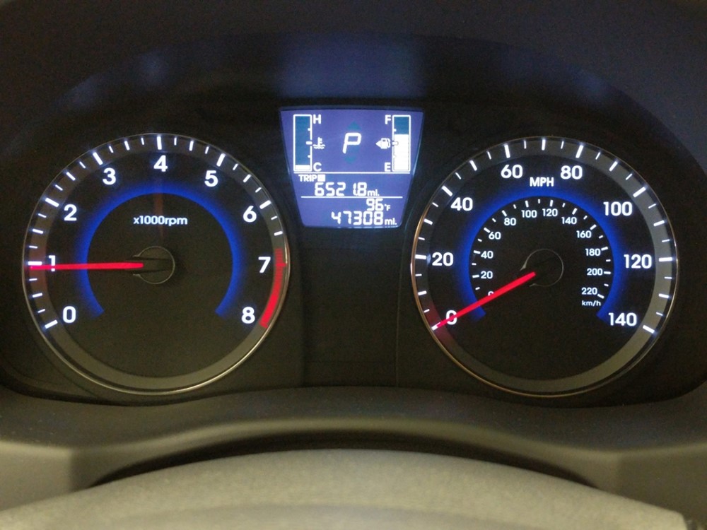 2017 Hyundai Accent - Odometer Close Up