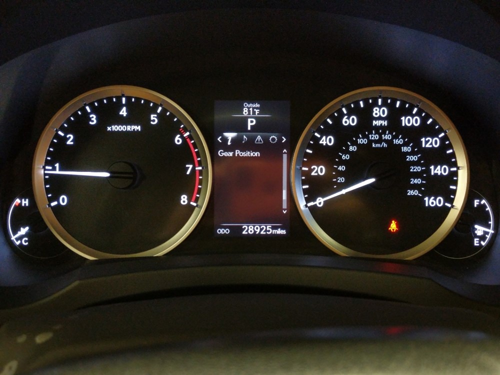 2016 Lexus IS 200t - Odometer Close Up