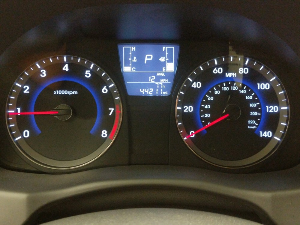 2017 Hyundai Accent - Odometer Close Up