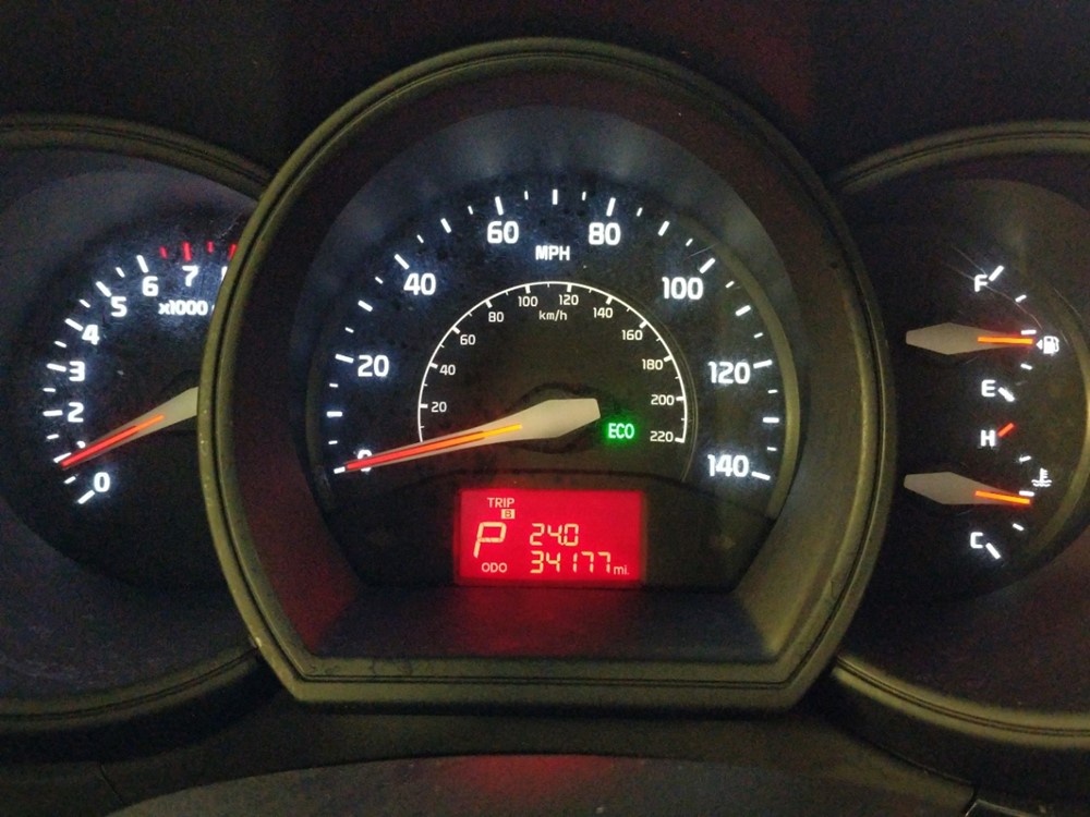2017 Kia Rio - Odometer Close Up