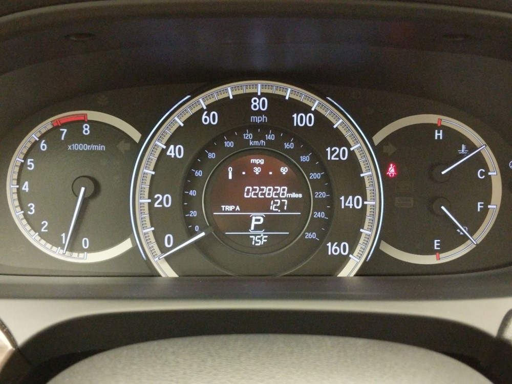 2017 Honda Accord - Odometer Close Up