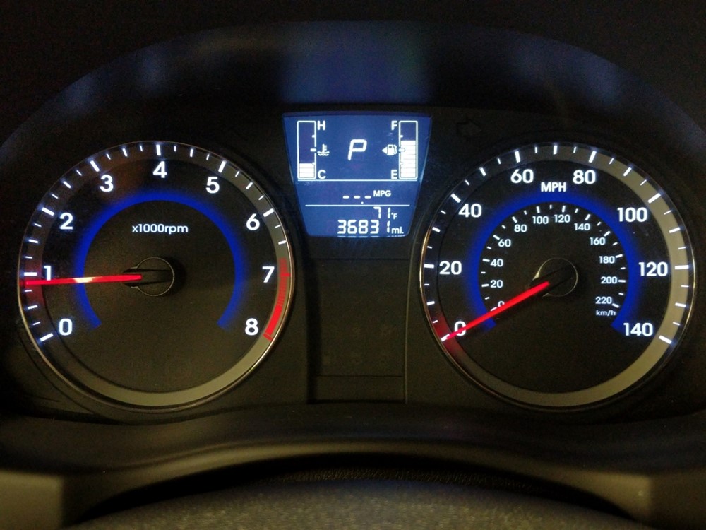 2017 Hyundai Accent - Odometer Close Up