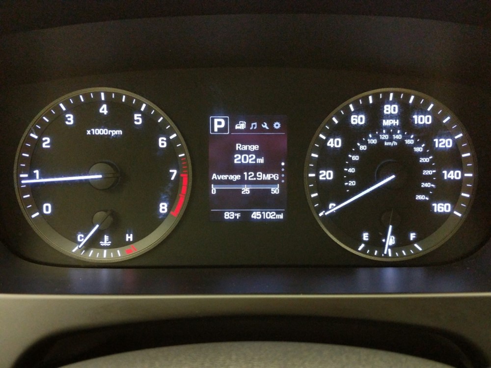 2017 Hyundai Sonata - Odometer Close Up