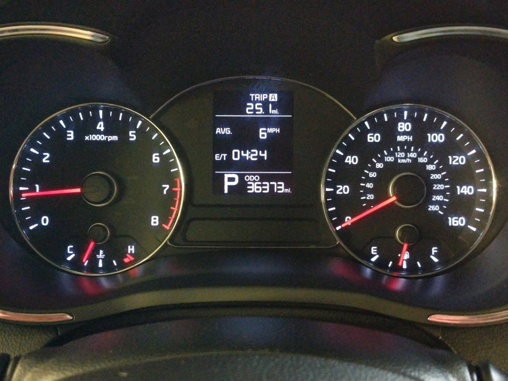 2015 Kia Forte - Odometer Close Up