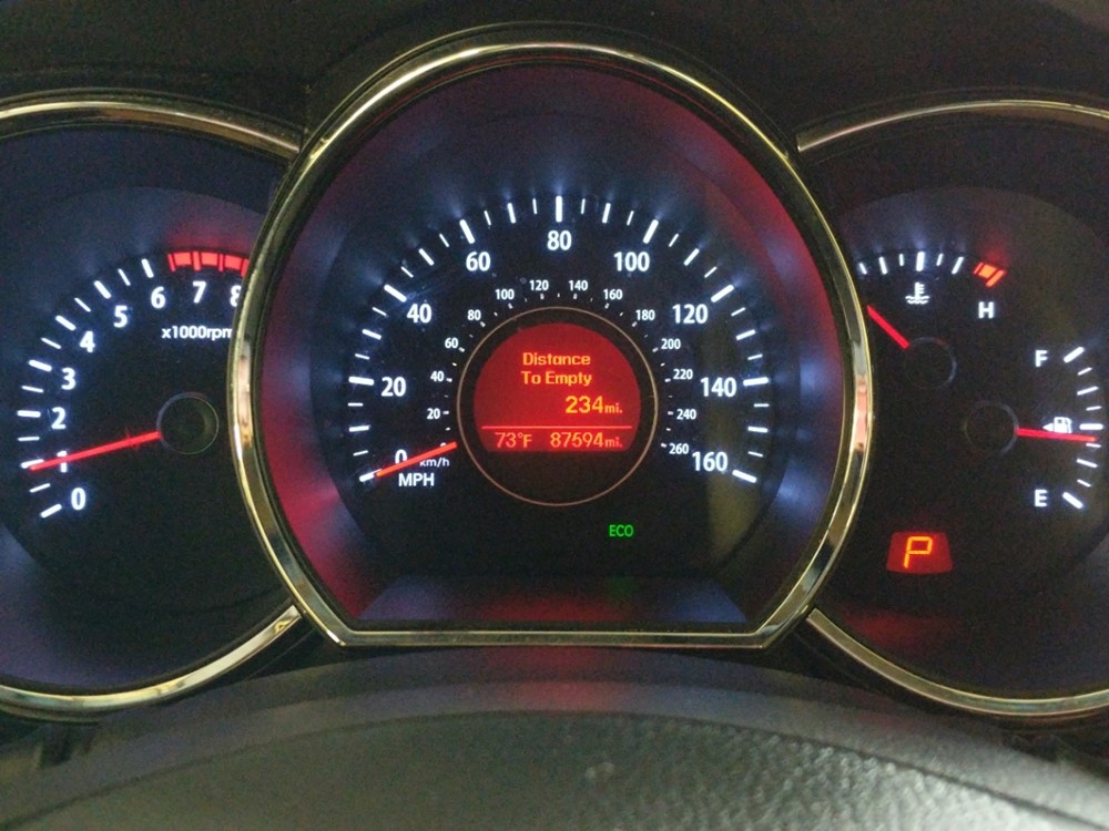 2013 Kia Optima - Odometer Close Up
