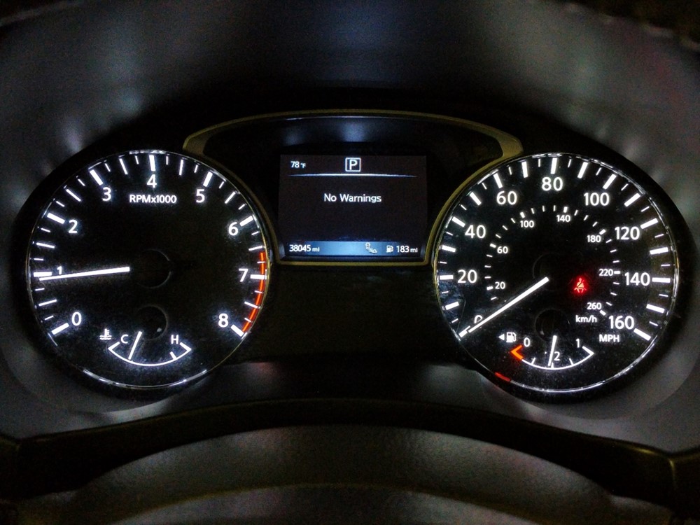 2017 Nissan Altima - Odometer Close Up