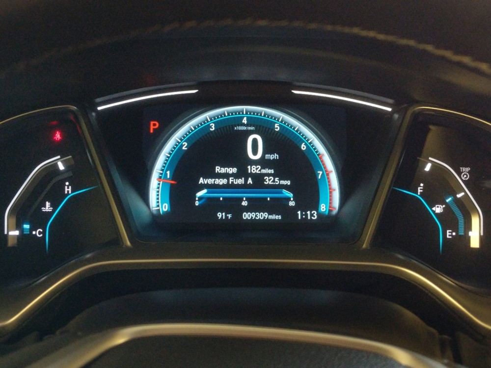 2017 Honda Civic - Odometer Close Up