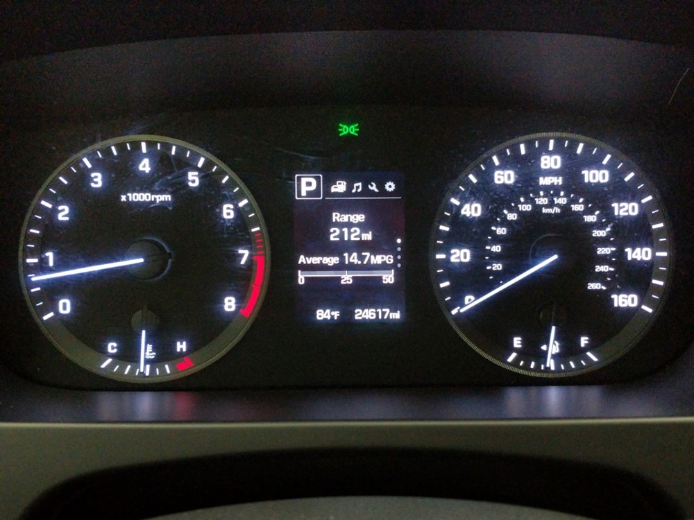 2015 Hyundai Sonata - Odometer Close Up