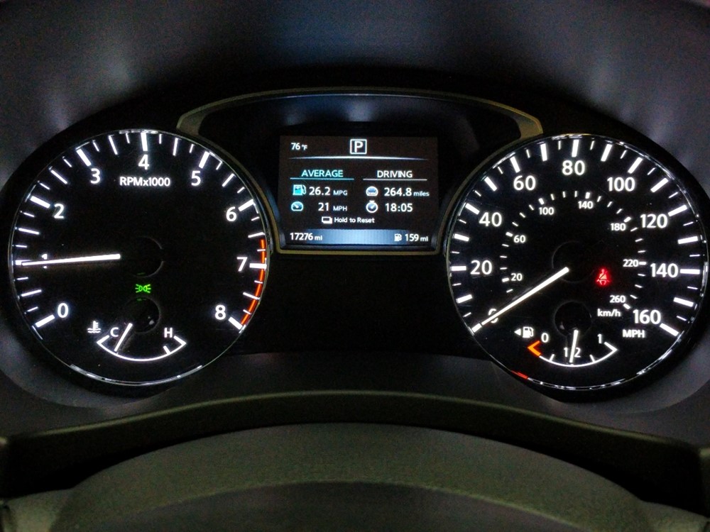 2017 Nissan Altima - Odometer Close Up
