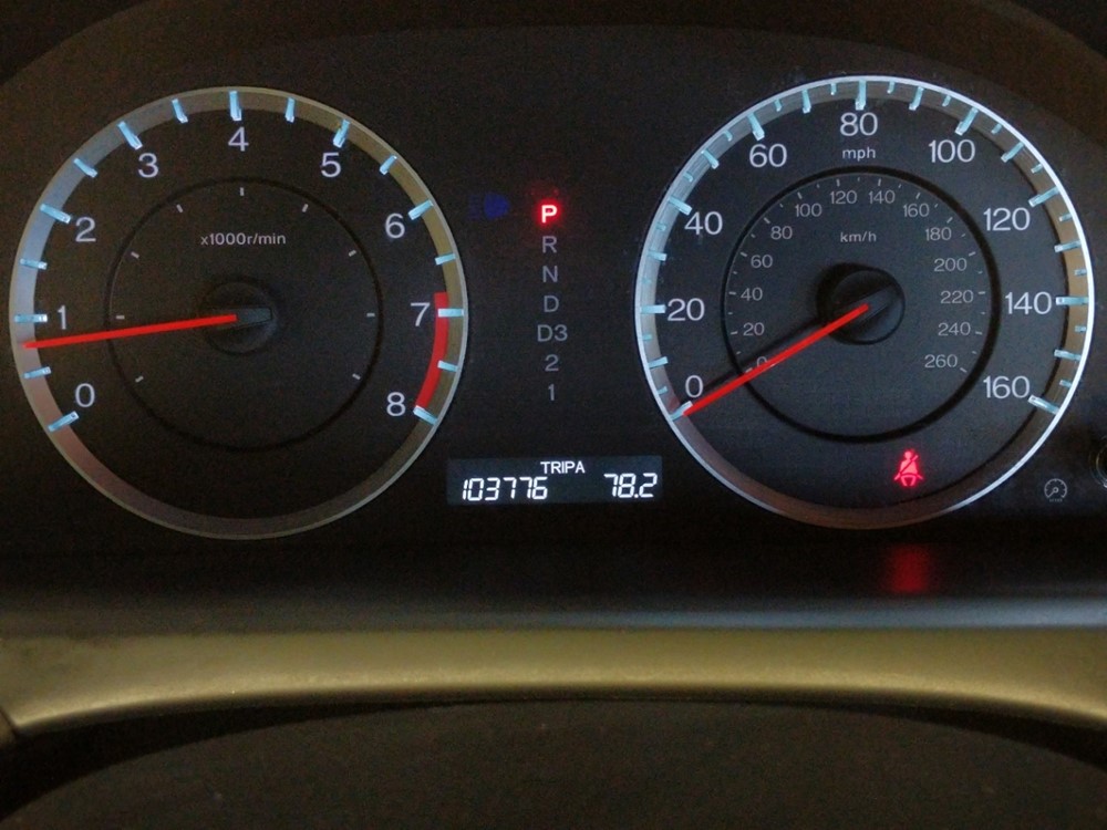 2010 Honda Accord - Odometer Close Up