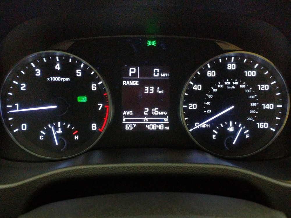2017 Hyundai Elantra - Odometer Close Up