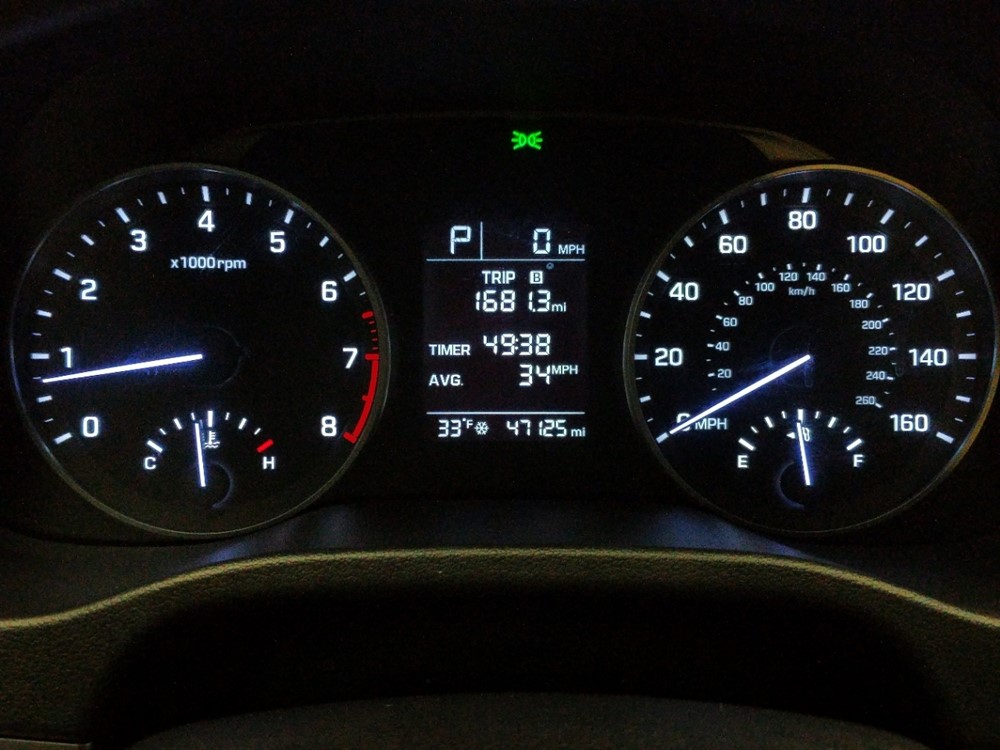 2017 Hyundai Elantra - Odometer Close Up