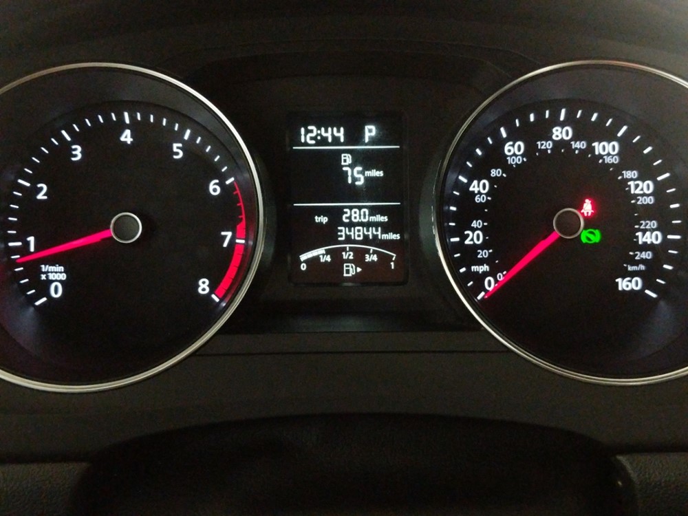 2015 Volkswagen Jetta - Odometer Close Up