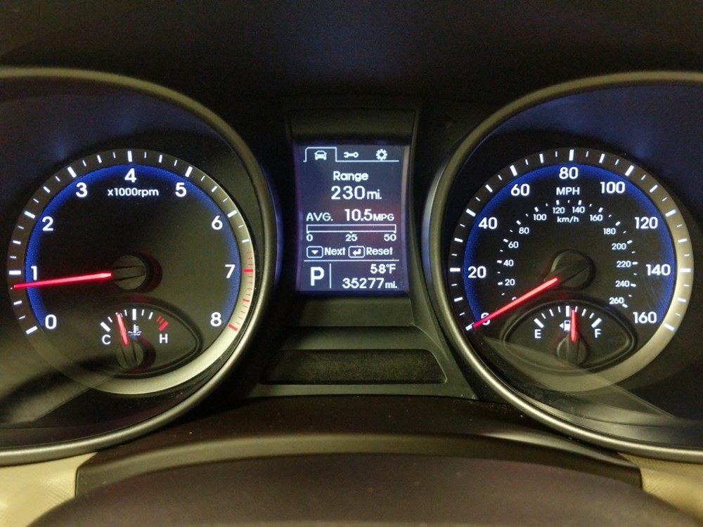 2016 Hyundai Santa Fe - Odometer Close Up
