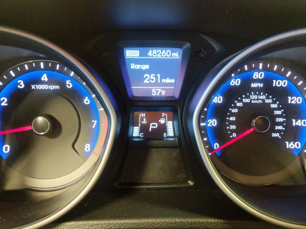2017 Hyundai Elantra - Odometer Close Up