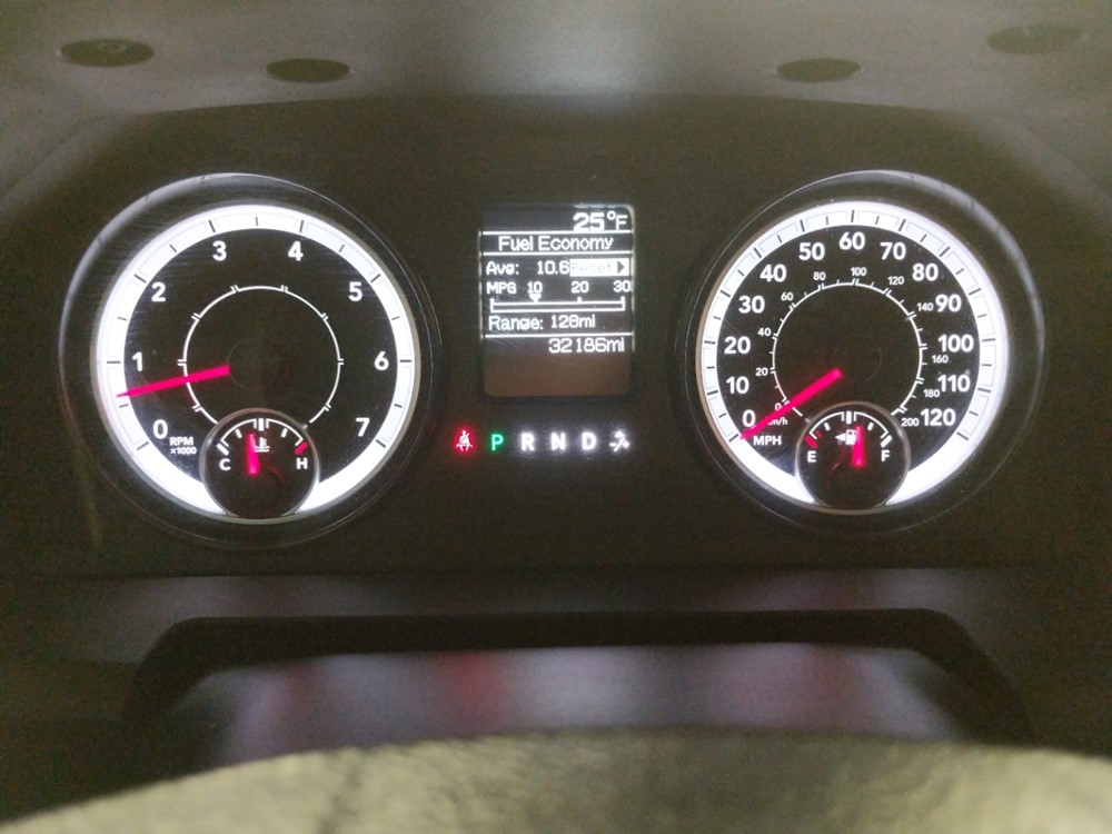 2016 Dodge Ram 1500 - Odometer Close Up