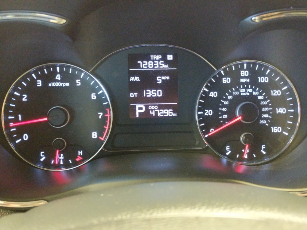 2016 Kia Forte - Odometer Close Up