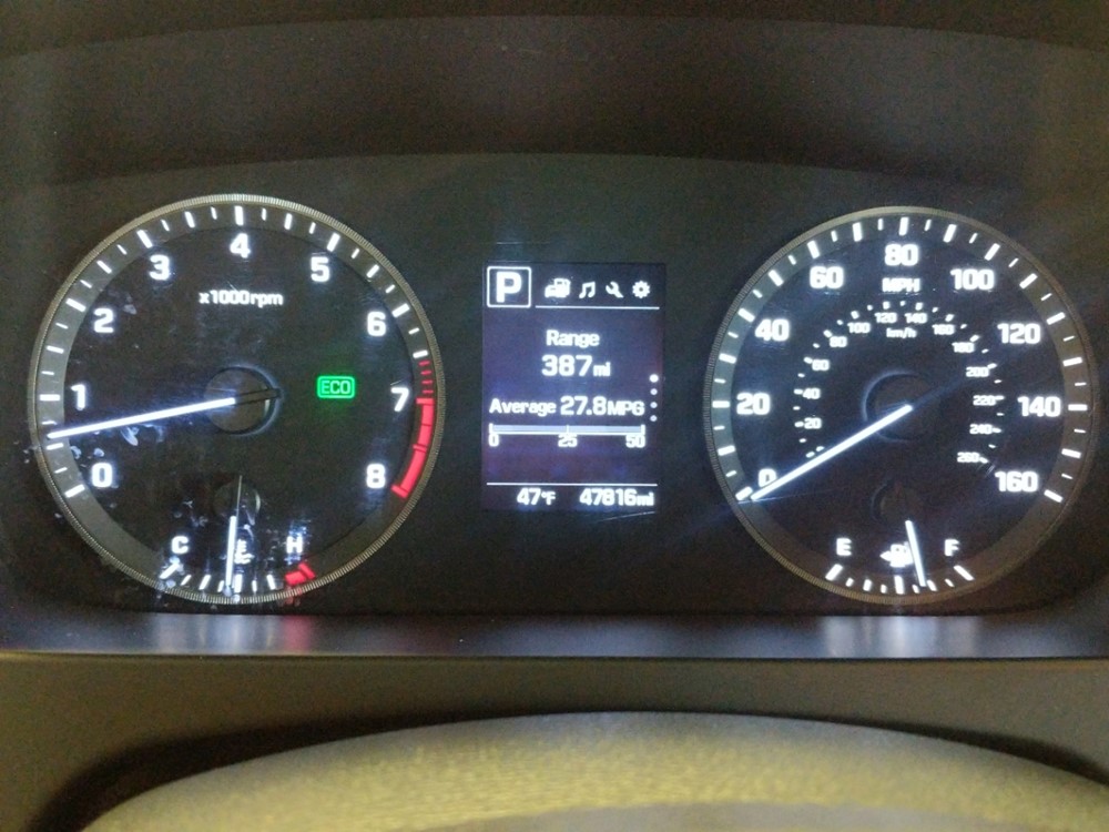 2017 Hyundai Sonata - Odometer Close Up