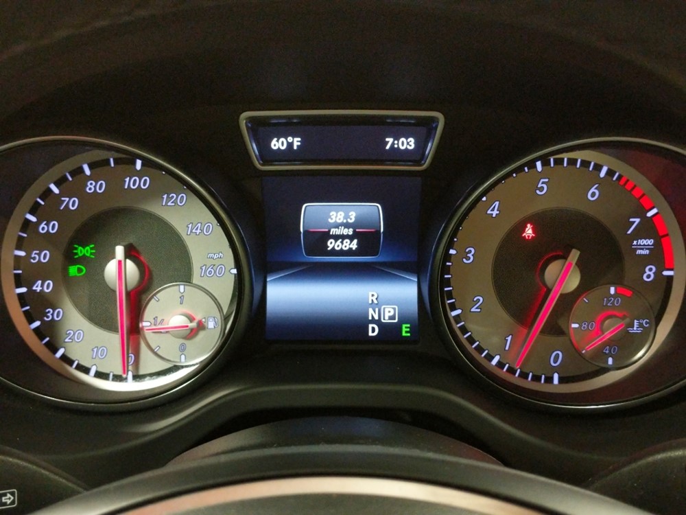 2015 Mercedes-Benz CLA250 - Odometer Close Up