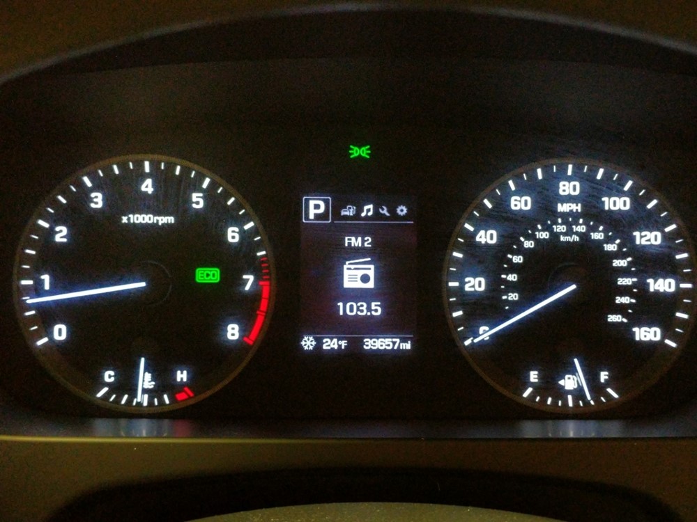 2017 Hyundai Sonata - Odometer Close Up