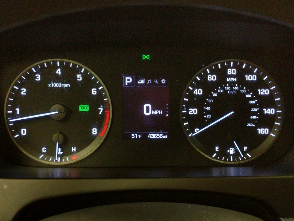 2017 Hyundai Sonata - Odometer Close Up