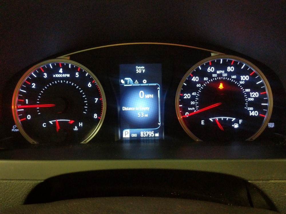 2015 Toyota Camry - Odometer Close Up