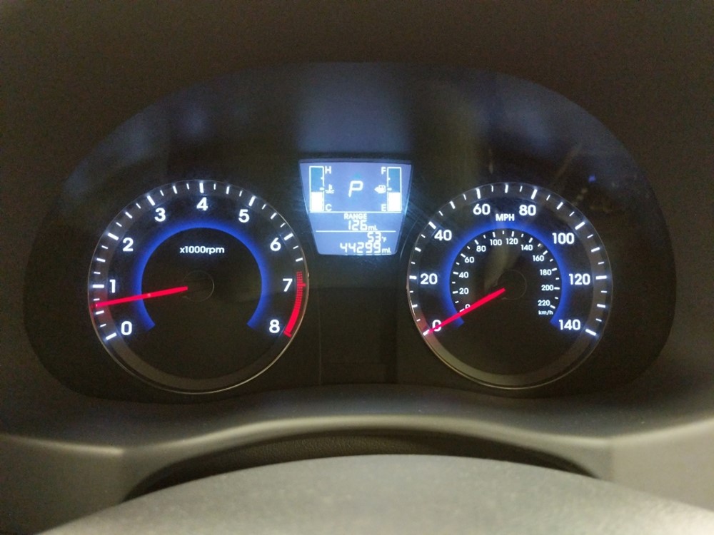 2017 Hyundai Accent - Odometer Close Up